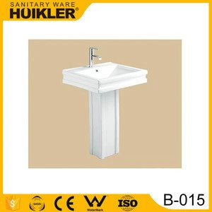 B-015 Sanitary Ware Pedestal Basin Sink Ceramic WC Toilet Suite Made In China