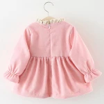Baby Girls Dresses Autumn Winter Long sleeves Corduroy Big Bowknot Princess Party Dress Sweet Girls Baby Dress
