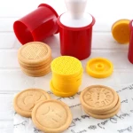 Baking Tool Cookie Mold DIY Cookie Cutter Press 6 Pack of Pastry Plastic Cookie Fondant Stampers