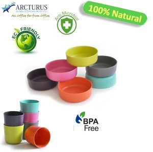 bamboo fiber round plate 100% Natural BPA free chemicals free with certificated