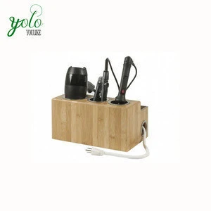 Bamboo Hair Styling Station conveniently Tools holder Organizer