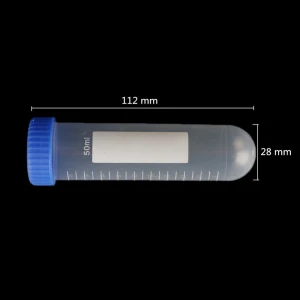 BAT LAB  50ml Blue Screw lid Round Bottom Centrifuge Tube Plastic Test Tubes