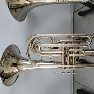 Bb key silver plated marching trombone