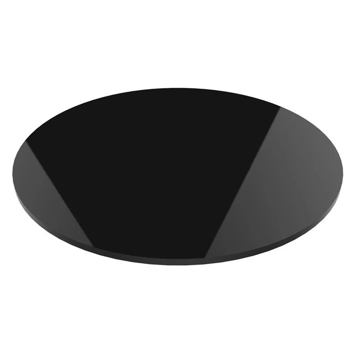 bespoke round size black acrylic board 3mm thick laser cut circular glossy PMMA sheet