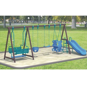 Best commercial outdoor theme park kids swing set, garden metal outdoor swings for adults