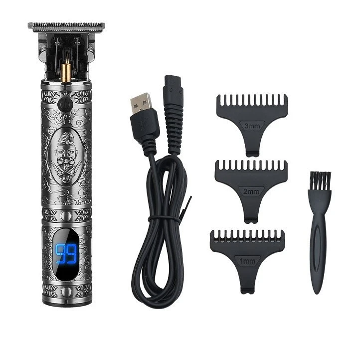 Best Quality Electric LCD Display Hair Trimmer Hair Cutting Machine Professional Retro Design Gold Hair Clippers for Home Use