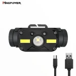 Best Seller Cheap 800lumens Head Lamps LED Hiking Headlamps Small Customized COB warning light headlamp new2020