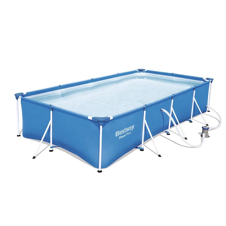 Bestway piscina rectangular inflatable swimming pool with steel frame