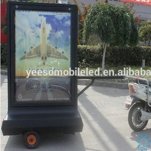 bike advertising trailer with speaker and ad light box for outdoor advertising: YES-M3,