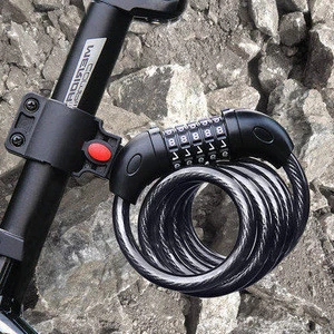 Bike Lock 5-Digit passwords 1200mm Combination Motorcycle Electric Bicycle Cable Lock Steel Coded Bicycle Chain Lock