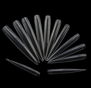 BIN Extra Long Clear Stiletto Excellent Quality French Nail Tips 12Pcs