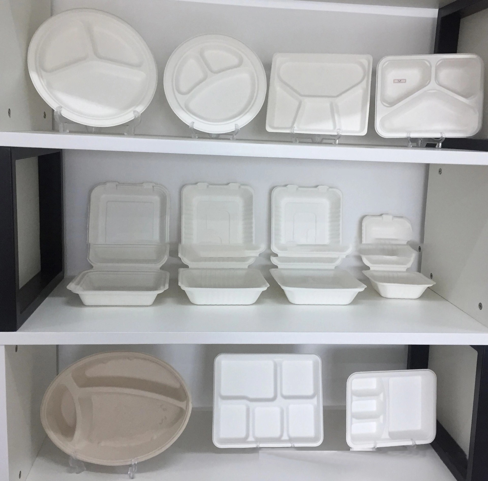 Biodegradable Bagasse Pulp Tableware Plate Lunch Food Box Making Machine Disposable Paper Dish Making Machine