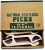 100% Biodegradable Dental Floss Pick, Eco-Friendly Flosser With Tooth Pick, Natural Dental Floss Pick