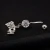 Import Bitch Belly Button Ring 316L Stainless Steel Navel Rings CZ Crystal Body Piercing Jewelry from China