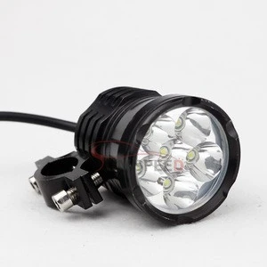 Black aluminum alloy motorcycle lighting system with high spotlight