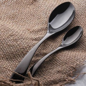 Black gold knife and fork spoon Western steak knife and fork French high-grade Western food knife and Fork Spoon Set