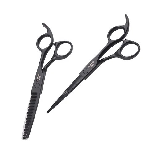 black High Quality Sharp Blade 5.5 6.0 Inch Hairdressing Scissors Professional Hair Scissors Set Hair Cutting Shears