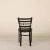 Import Black Ladder Back Dining Metal Restaurant Chair For Sale- Vinyl Seat from China