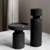 Black Marble Candleholders Set Of Two