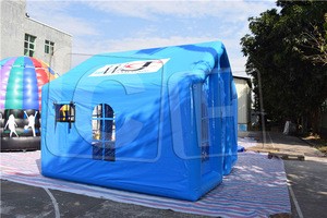 Blue advertising inflatables inflatable tent inflatable house with windows