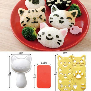 Boutique Cute Smile Cat Sushi Nori Rice Mold Decor Cutter Bento Maker Sandwich DIY Tools