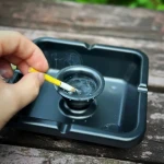 Brand New CNC Aluminum Alloy Ashtray Easy to Clean Simple Home Factory Design Gift Water Smoke Extinguishing Machined Copper