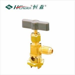 Brass gas filling control needle valve