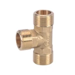 Brass Pipe Fittings Brass Male Thread Tee Connector Brass Pipe Connector