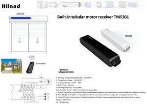 built-in tubular motor receiver