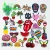 Import Bulk Cheap college fabric iron on 3d stock heat press embroidered patch sequins number letter animals custom embroidery patches from China