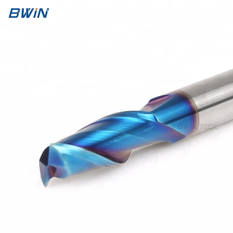 BWIN factory wholesale tungsten solid cnc blue carbide indexable end mill cutter tools for milling
