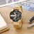 Import CAGARNY 6820 Men Sports Watches Military Quartz LED Digital Waterproof Quartz Golden with Stainless Steel Band from China