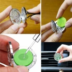 Car Diffusers Stainless Steel Locket Aromatherapy Essential Oil Diffuser Vent Clip