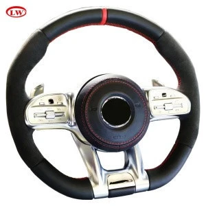 Car Steering Wheel upgrade A.M.G For Mercedes Benz AMG carbon fiber Steering Wheel with LED Customized