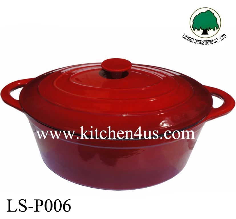 cast iron enamel cookware soup pot