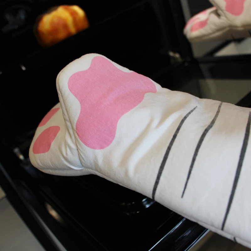 Cat Claw Creative Kitchen Insulation Baking mitts Anti-scalding Thickening Oven High Temperature Microwave Oven