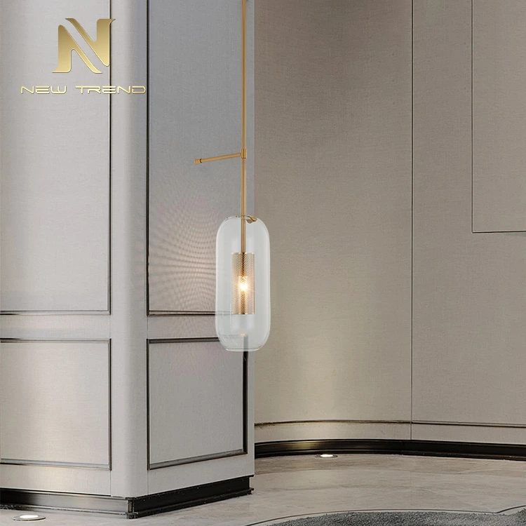 CE VDE Minimalist residential decoration lighting iron glass led chandelier pendant lamp