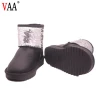 CF-094 Free Samples factory wholesale Reversible Sequins Waterproof Women genuine  Leather Boots casual women Shoes