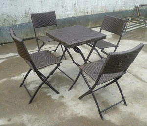 Cheap Dinning Table and Chair/ garden Dining Set / wicker rattan chair table