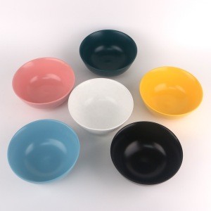 Cheap Multiple color matte glazed ceramic Rice Salad bowl Soup bowl for Western Restaurant Hotel