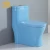Cheap price easy clean dual-flush colorful children blue color colored toilet bowl