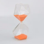 Cheap Rectangle Shaped Transparent Golden Hourglass