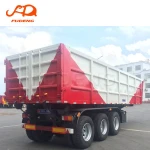 Cheaper price 3 axles rear hydraulic tipper trailer coal grain 4 axles 45 cubic meter dump trailers for sale