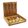 cheese knife box with four cheese tools