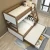 Import children bunk bed solid wood triple bunk bed  solid wood furniture  bunk bed with steps from China