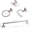 China home Washroom Zinc shower toilet hardware decor 4 piece pcs set restroom sanitary fittings and bathroom accessories