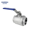 China made stainless steel 304 2pc clamp ball valve high quality floating ball valve threaded ends