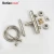 Import China Manufacturer Bath Shower Set with Hand Held Shower Wall Mount Nickel Brushed Bathtub Faucet from China