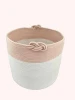 China supplier Customized Colorful stripe Foldable cotton rope storage basket