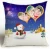 Import China supplier linen fabric print 3d Christmas cushion filling with fiber from China